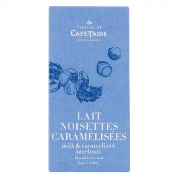 CAFE-TASSE(カフェタッセ) 塩キャラメルヘーゼルナッツミルクチョコ  85g×12個セット 【北海道・沖縄・離島配送不可】 CAFE-TASSE(カフェタッセ) 塩キャラメルヘーゼルナッツミルクチョコ