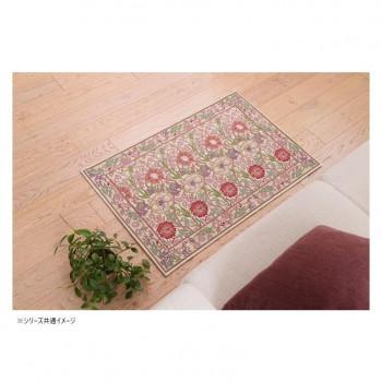 川島織物セルコン Morris Design Studio ピンクアンドローズ マット 約60×92cm FH1718A Y イエロー_1