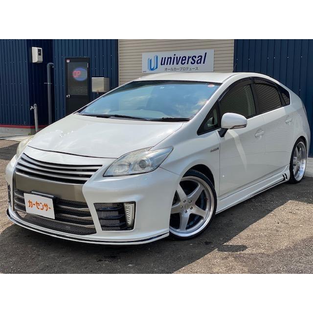 セール トヨタ プリウス フルエアロ 19inch カロッツェbigナビ S 1 8 中古車