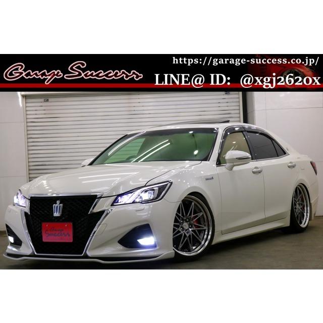 【日本製】 20クラウンアスリート 黒革 エアロ アルミ ローダウン - 国内自動車本体