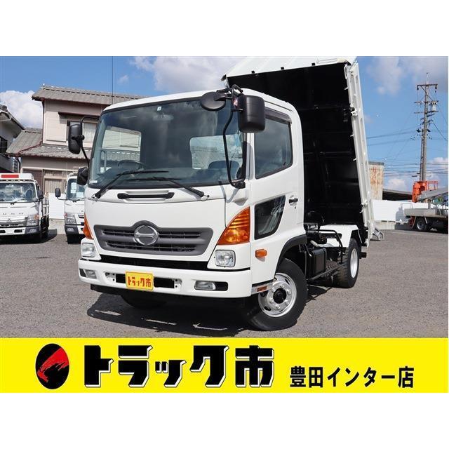 最安値 レンジャー 日野自動車 3転式ダンプ 新車時架装 プロテクターアングル補強 極東 積載3350kg 中古車