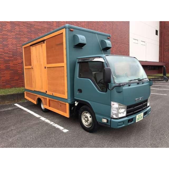 完売 いすゞ エルフ 3 0 フラットロー ディーゼルターボ 移動販売車 キッチンカー フードトラック 中古車
