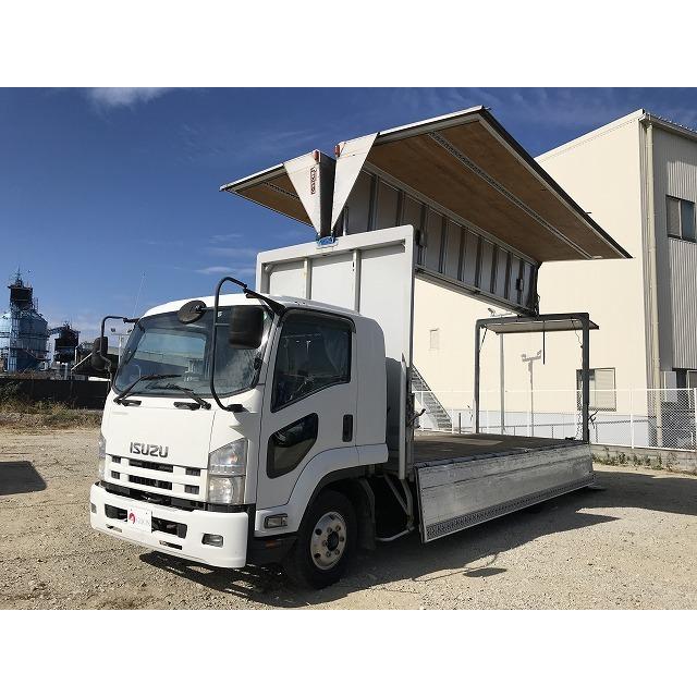 年末のプロモーション特価 いすゞ フォワード 60ボディ ベッド付 パワーゲート付 6mt アルミウイング 中古車