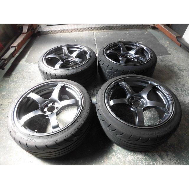 中古 アルミ 235/40R18 255/35R18 18×8.5J+45 9.5J+45 PCD100-5H ADVAN 
