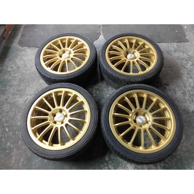 中古 アルミ 215/40R17 17×7JJ 48 PCD100-5H OZ RACING 4本セット 