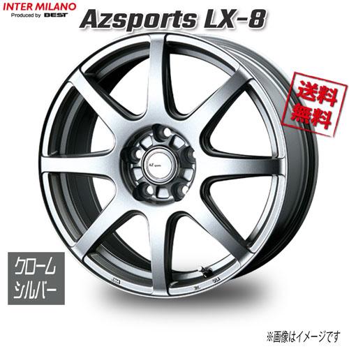 BEST Azsports LX-8 クロームシルバー トヨタ純正ナット対応 18インチ