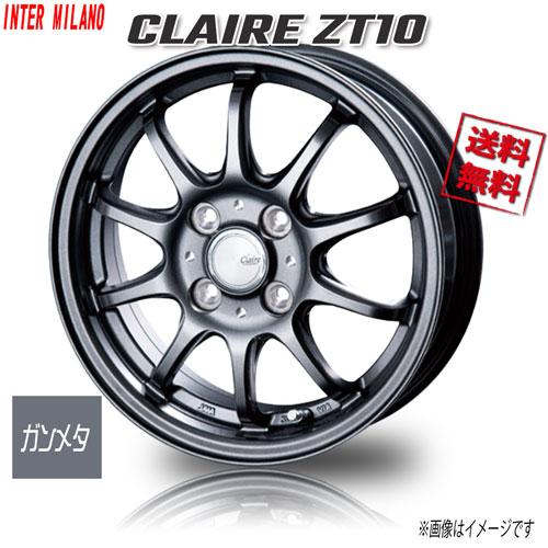 BEST CLAIRE ZT10 ガンメタ 12インチ 4H100 4J+42 4本 業販4本購入で