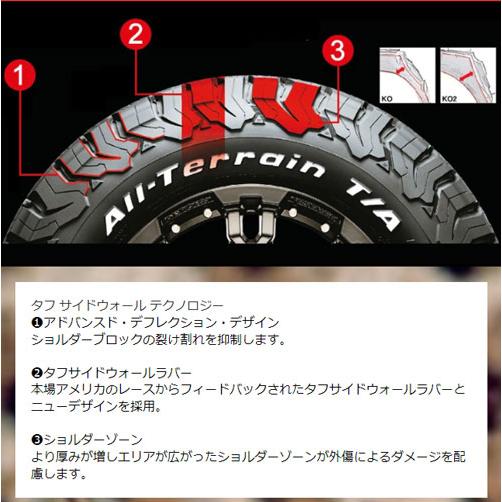 295/60R20 LT 126/123R LRE 1本 BFグッドリッチ オールテレーン ALL-TERRAIN T/A KO2 ブラックレター｜cartel0602｜02