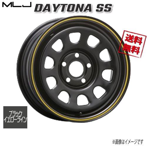 MLJ MLJ DAYTONA SS ブラック イエローライン 15インチ 5H108 6J+30 4