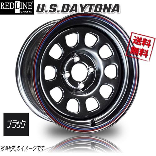 USデイトナブラック16インチホイールのみ4本 RED LINE CRAFTS USデイトナ ブラック 16インチ 5H114.3 7J+30 4本 業