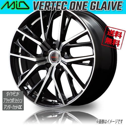 ホイール新品 4本セット マルカ M.I.D VERTEC ONE GLAIVE Dブラックポリッシュ/UCDC 17インチ 5H100 7J+50 φ67 業販4本購入で送料無料