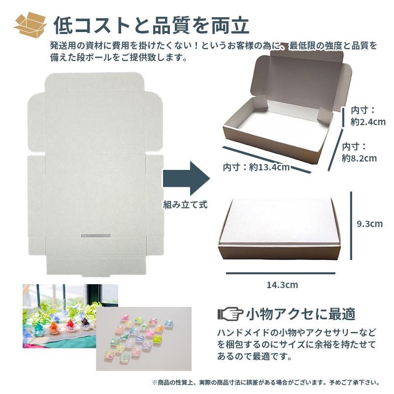 小型 白 ケース 段ボール ダンボール 25枚セット 梱包用 両面白 送料無料 内寸約134mmx幅82mmx厚さ24mm 紙の厚さ1mm 日本製 005-011 |  | 01