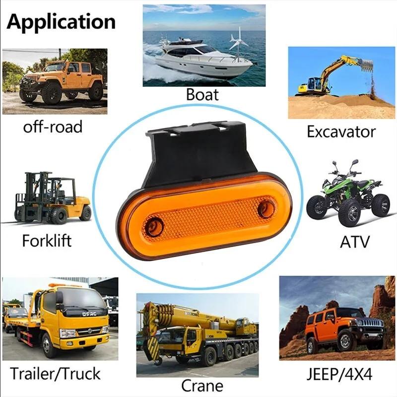 12V/24V 兼用 ５個 トラック LEDサイドマーカー 角型 車幅灯 路肩灯 車高灯 角マーカーランプ |  | 05