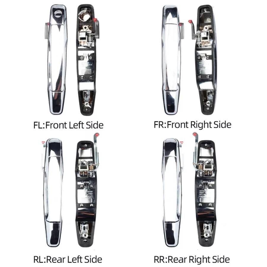 【各１カ所　ばら売り】メッキ　●交換用ドアハンドル 2007-2014 シボレー　シルバラード、タホ、アバランチ、キャデラック　エスカレード、GMCシエラ、ユーコン |  | 06