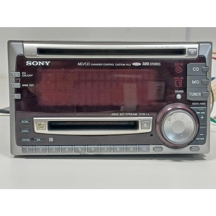 即決】 SONY WX-C800MD ジャンク グライコ CD/MD 2DINデッキ 通電OK