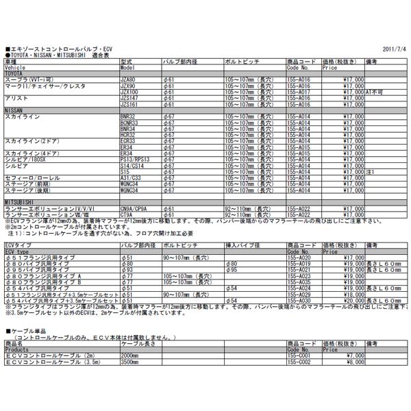 アペックス マフラー消音/車種専用/APEXi ECV/調整式