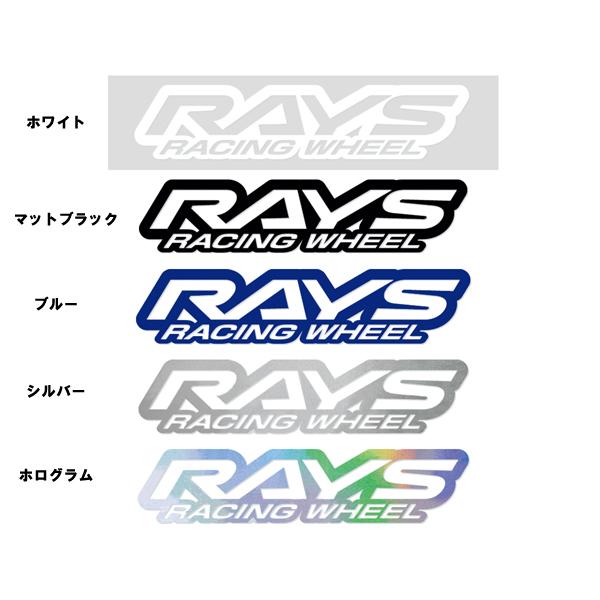 RAYS レイズ レーシングホイールロゴステッカー ホワイト,マット
