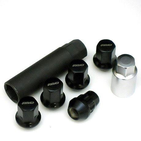 RAYSナット 16個set/ルクラ(カスタム含む)/L455,L465/スバル/M12×P1.5/黒/全長31mm/17HEX/ロック&ナット RAYS_17HBK_1516 | RAYS | 02