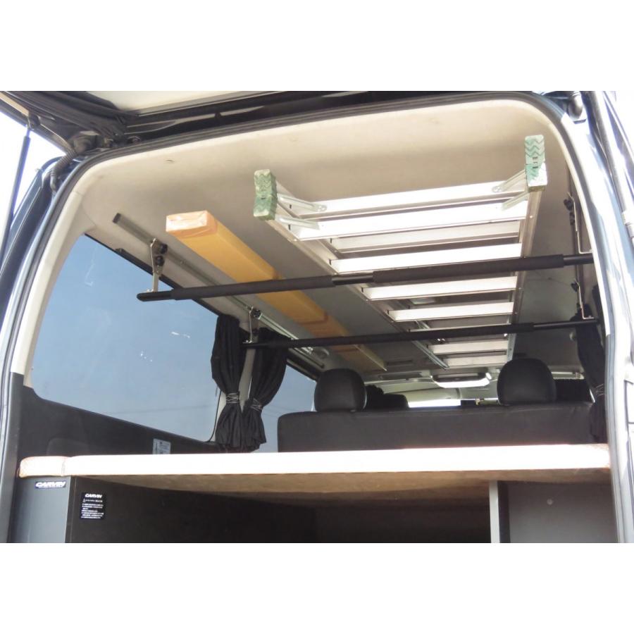 車内キャリア ハイエース 0系 標準ボディスーパーgl用 サーフストレージ ウインド用ラックバー シルバー 室内キャリア St2 Sl カーヴィンダイレクト 通販 Yahoo ショッピング