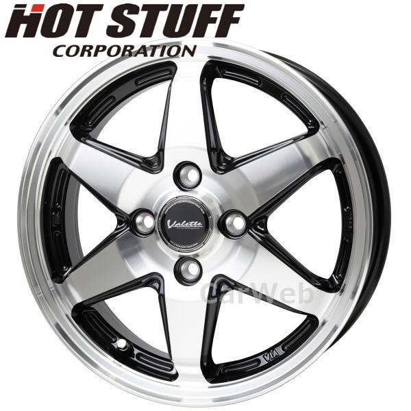 [ホイール1本 (単品)] Valette ANKRAY 15インチ×4.5J PCD：100 穴数：4 インセット：45 ブラックポリッシュ (BK/P) HOT STUFF