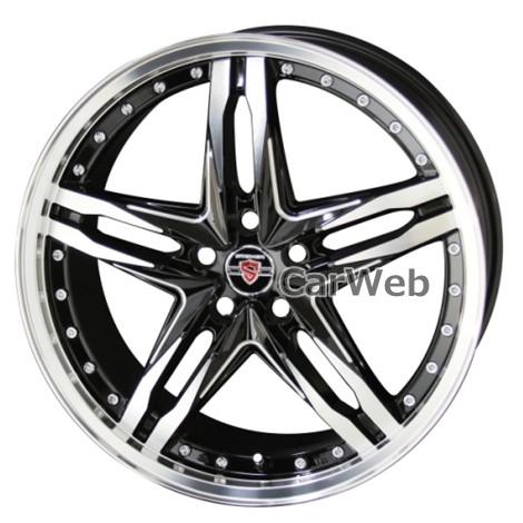 KYOHO STEINER LSV 17インチ 7.0J PCD:100 穴数:5 inset:48 ブラックポリッシュ (シュタイナー LSV) 共豊 [ホイール1本]