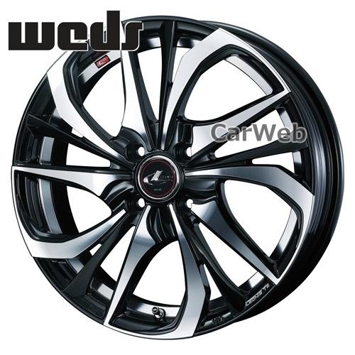 LEONIS TE (レオニス TE) パールブラック/ミラーカット (PBMC) 15インチ 4.5J PCD:100 穴数:4 inset:45 Weds/ホイール4本セット