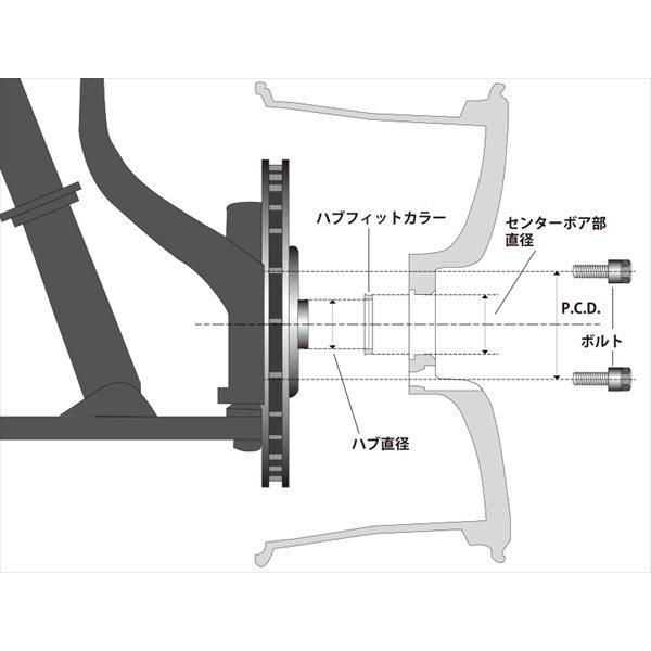 YOKOHAMA WHEEL V4166 ハブフィットカラー (ハブリング) HUB-COLLAR 63-54 AB｜carweb2｜02