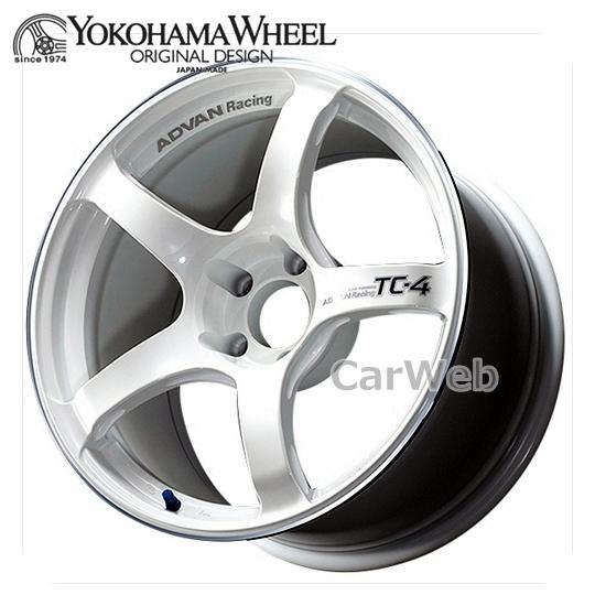 ADVAN Racing TC-4 18インチ 9.5J PCD:114.3 穴数:5 inset:45 レーシングホワイトメタリック＆リング  (WMR) アドバン レーシング [ホイール4本セット] :yoko22whst000870:カーウェブ 2号店 - 通販 - Yahoo!ショッピング