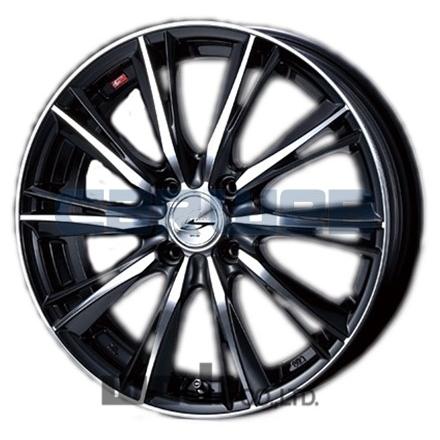 [ホイールのみ単品4本セット] Weds / LEONIS WX (BKMC) 15インチ×5.5J PCD：100 穴数：4 インセット：43