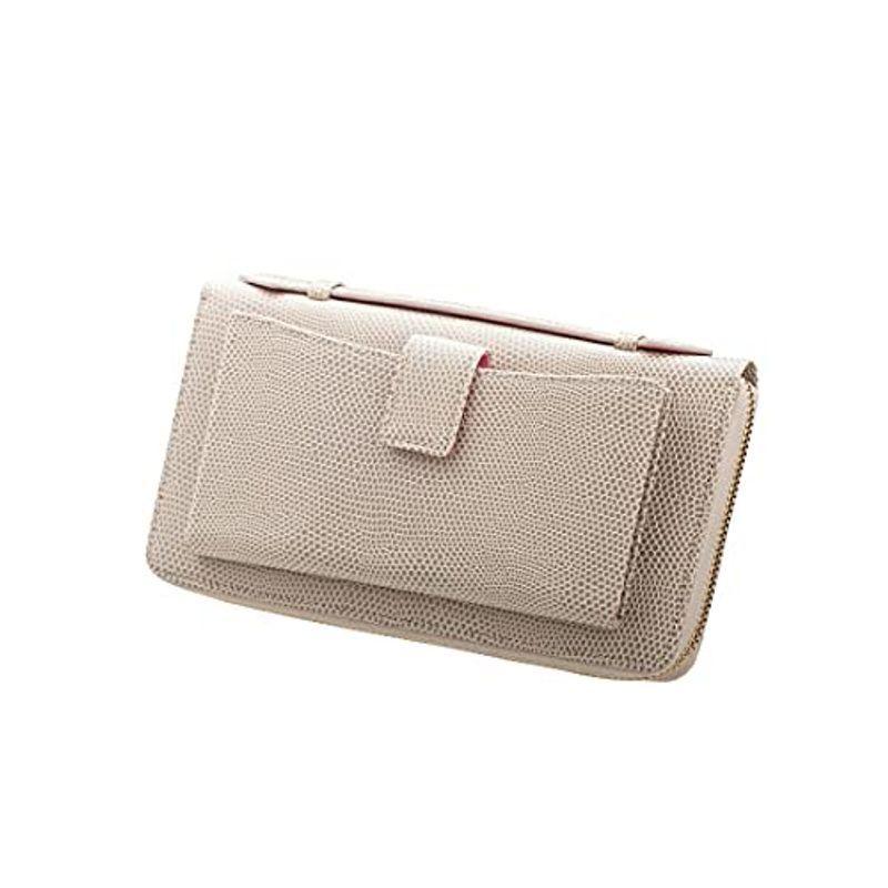 Modamania 長財布 イタリア産 レディースファッション 牛革 スマホ ラウンドジップ ウォレットト ラウンドジップ 長