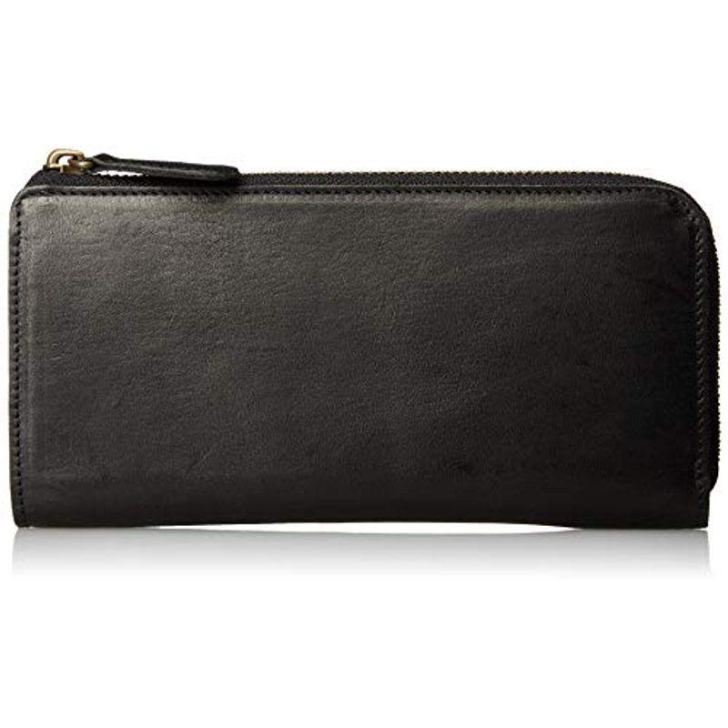 ジャパン ファクトリー 馬革 姫路産馬革 L字ファスナー 長財布ウォレットブラック JAW004-Black ブラック