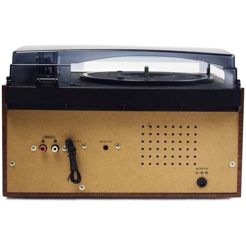 WINTECH マルチオーディオプレーヤー ブラウン レコード・カセット・AM・FM・CD・SD・USB・AUX KRP-308MS マルチオーディオプレーヤー ブラウン レコード カセット AM FM CD SD USB AUX KRP 308MS