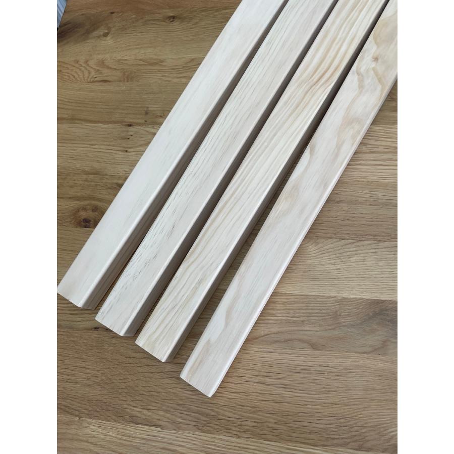 【在庫処分品】テーブル脚　角脚 テーパー加工 600mm×60角 4本1組 テーブル脚 テーブル用脚 DIY 脚のみ パーツ 木製角脚 テーパー加工
