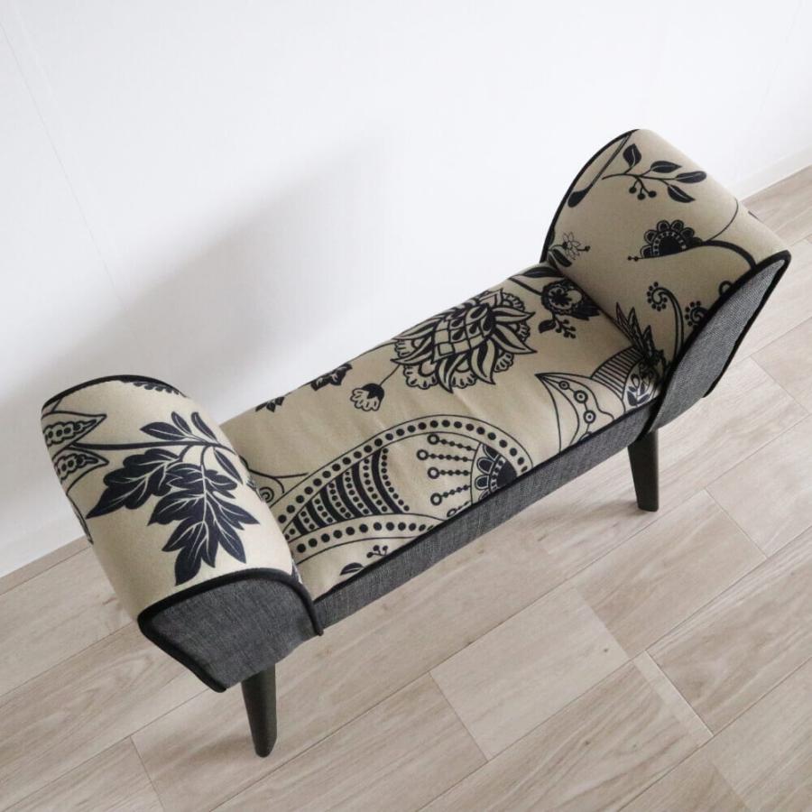 モダンテイスト スツール ベンチ S 椅子 グレー＆エスニック 🏀 大型A