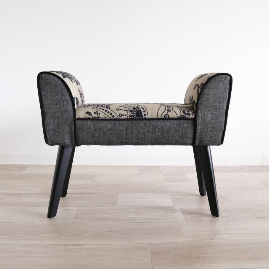 モダンテイスト スツール ベンチ S 椅子 グレー＆エスニック 🏀 大型A