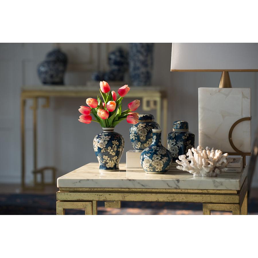 フラワーベース 4個セット シノワズリ 陶器 おしゃれ 置物 花瓶 エレガント シノワズリ 小瓶 4個セット オリエンタル フラワーベース インテリア