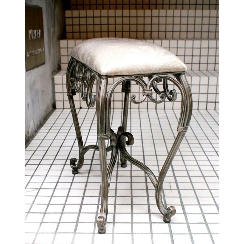 アイアンのベンチ スツール ロング スツール ベンチ 椅子 アイアン 猫