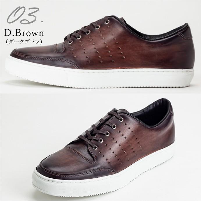 スニーカー 千手染 千手染め monmodel メンズ レザー 本革 ローカット