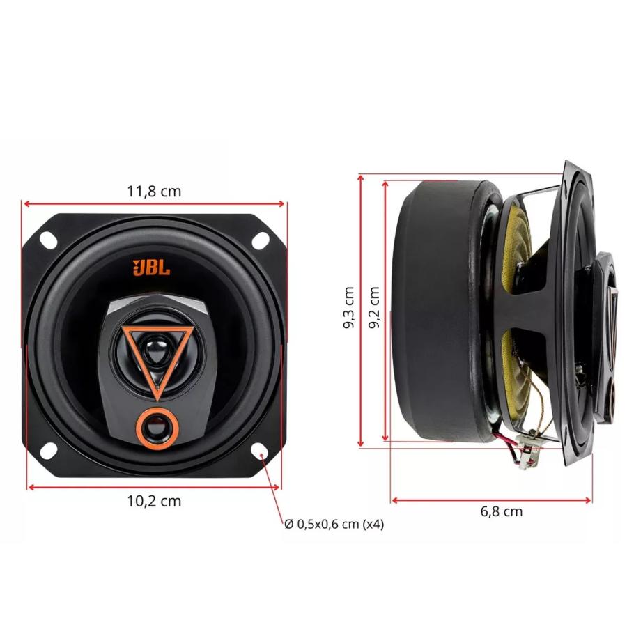 JBL 4TRMS80 コアキシャル カースピーカー ペア 10cm 160W : Casa Do