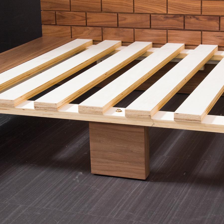 ローベッド クイーンベッド クイーンサイズ BRICKローベッド ベッドフレームのみから国産ポケットコイルマットレス付 お掃除ロボット対応