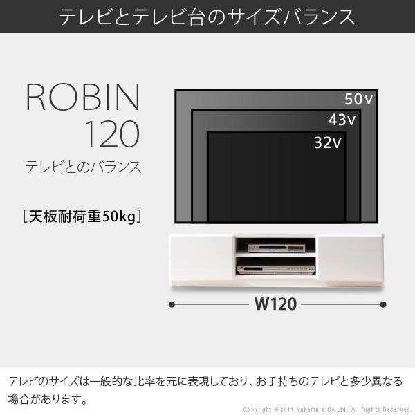 幅120cm テレビ台 ローボード 背面収納 TVボード ロビン_14