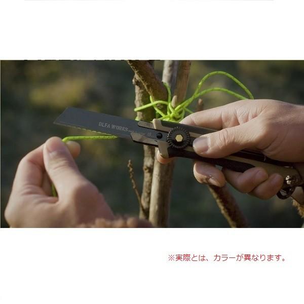 オルファワークス 替刃式のフィールドナイフFK1 オリーブドラブ 4901165301567 |  | 01