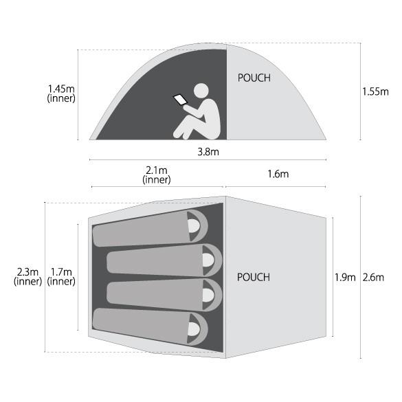 MURACO NIMBUS 4P ムラコ ニンバス T005 : CASCADEROCKS Yahoo!店