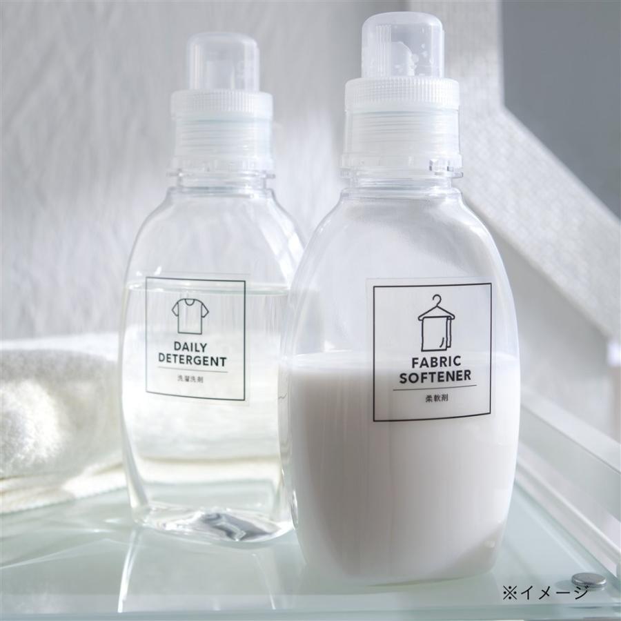 詰替ボトル 600ml クリア だ円デザイン 洗濯・衣類洗剤 柔軟剤