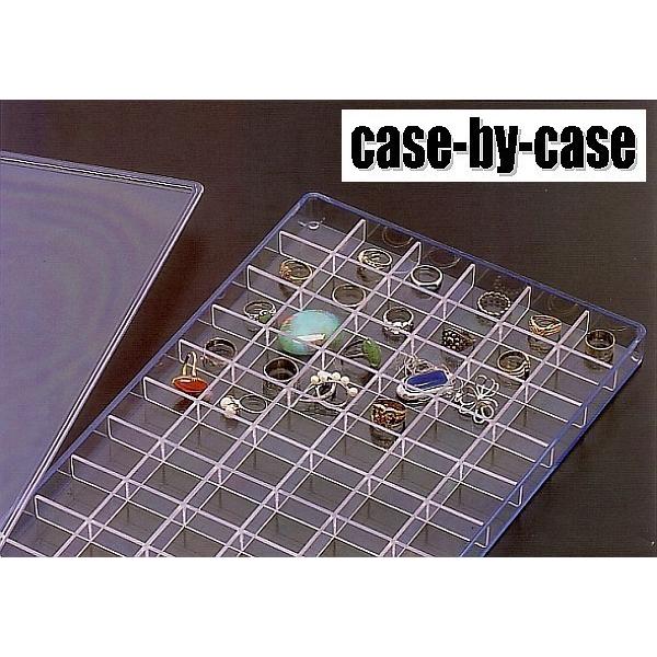 ≪日本製≫ ■case-by-case■ リング ピアス コレクションケース 60マスタイプ クリアーアクセサリーケース カバー蓋付 小物整理に最適♪ | 