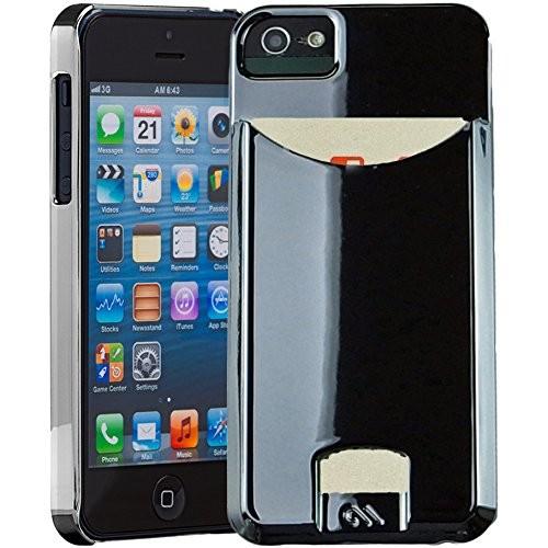 Case-Mate iPhoneSE(第一世代,2016)/5s/5 共用 Barely There ID Case, Metallic Silver カード収納機能付きハードケース シルバー【改札機エラー防止シート付】 | Case-Mate