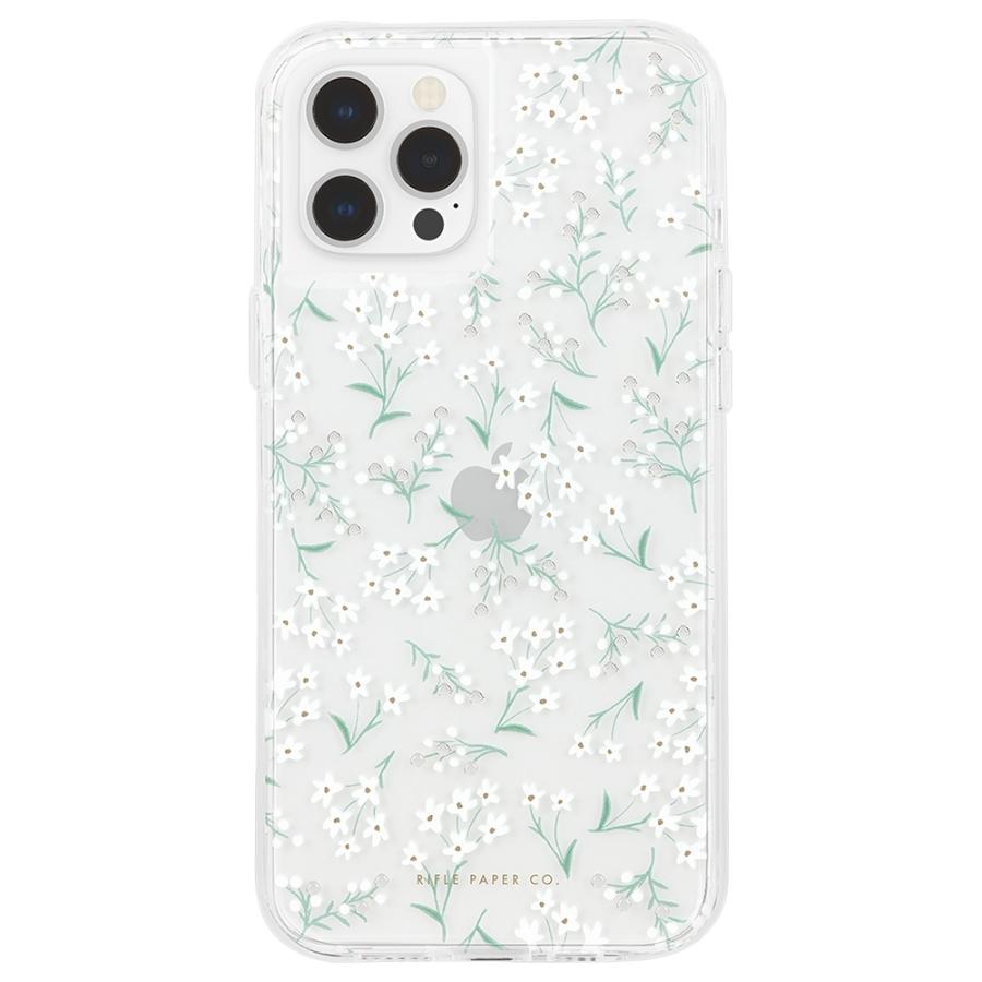 【iPhone12 ProMax専用】Rifle Paper Co. 抗菌・3.0m落下耐衝撃ケース Embellished Petite Fleurs｜case-mate