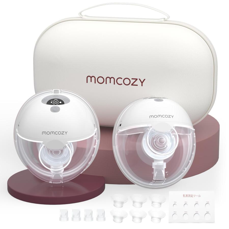 Momcozy M5 ハンズフリー電動搾乳機 軽量で薄型、装着可能、お手入れ 