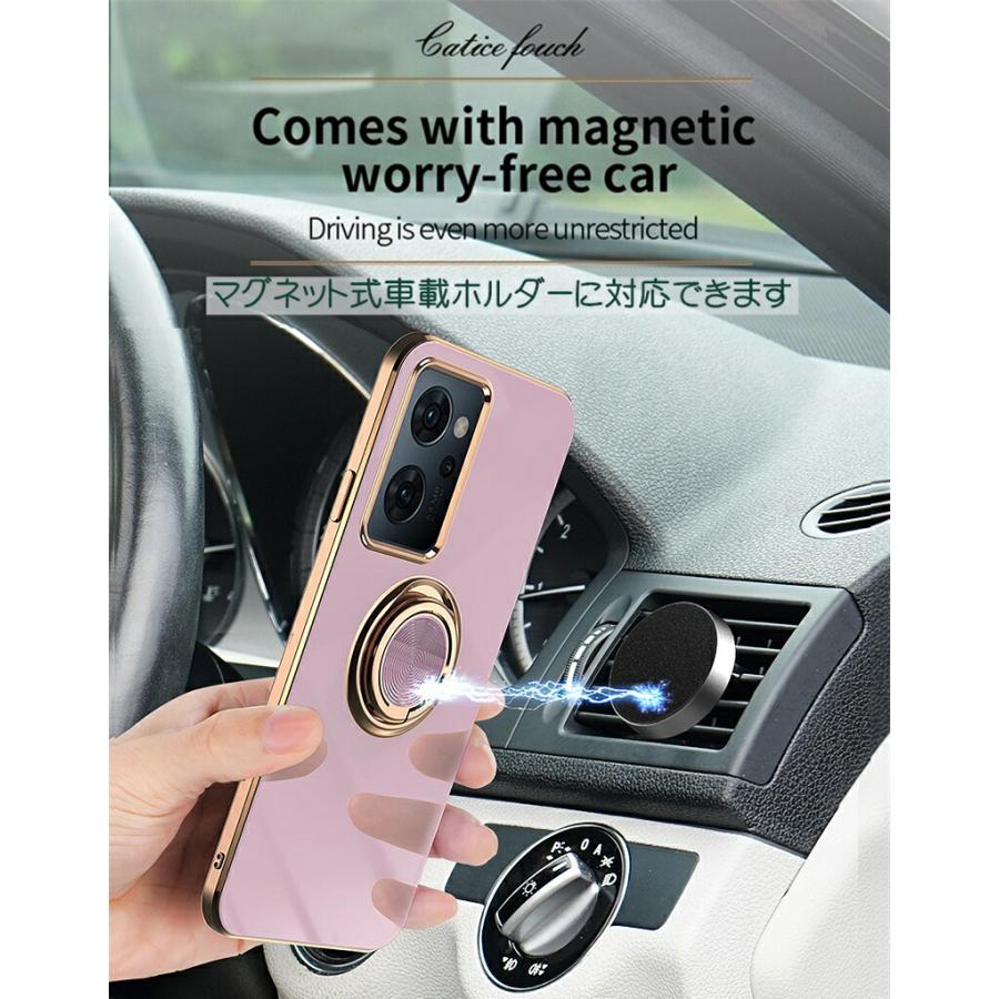 リングスタンド付き！ OPPO Reno7 A Reno5 ケース リング 付き 軽量