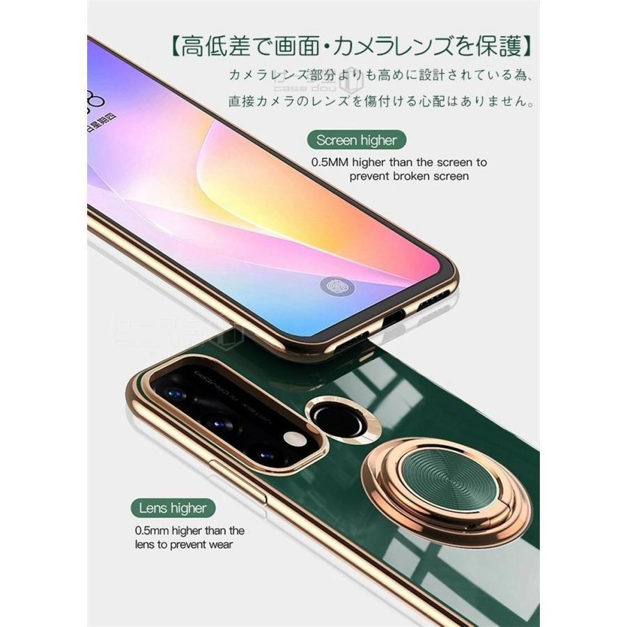 リングスタンド付き！ OPPO Reno7 A Reno5 ケース リング 付き 軽量